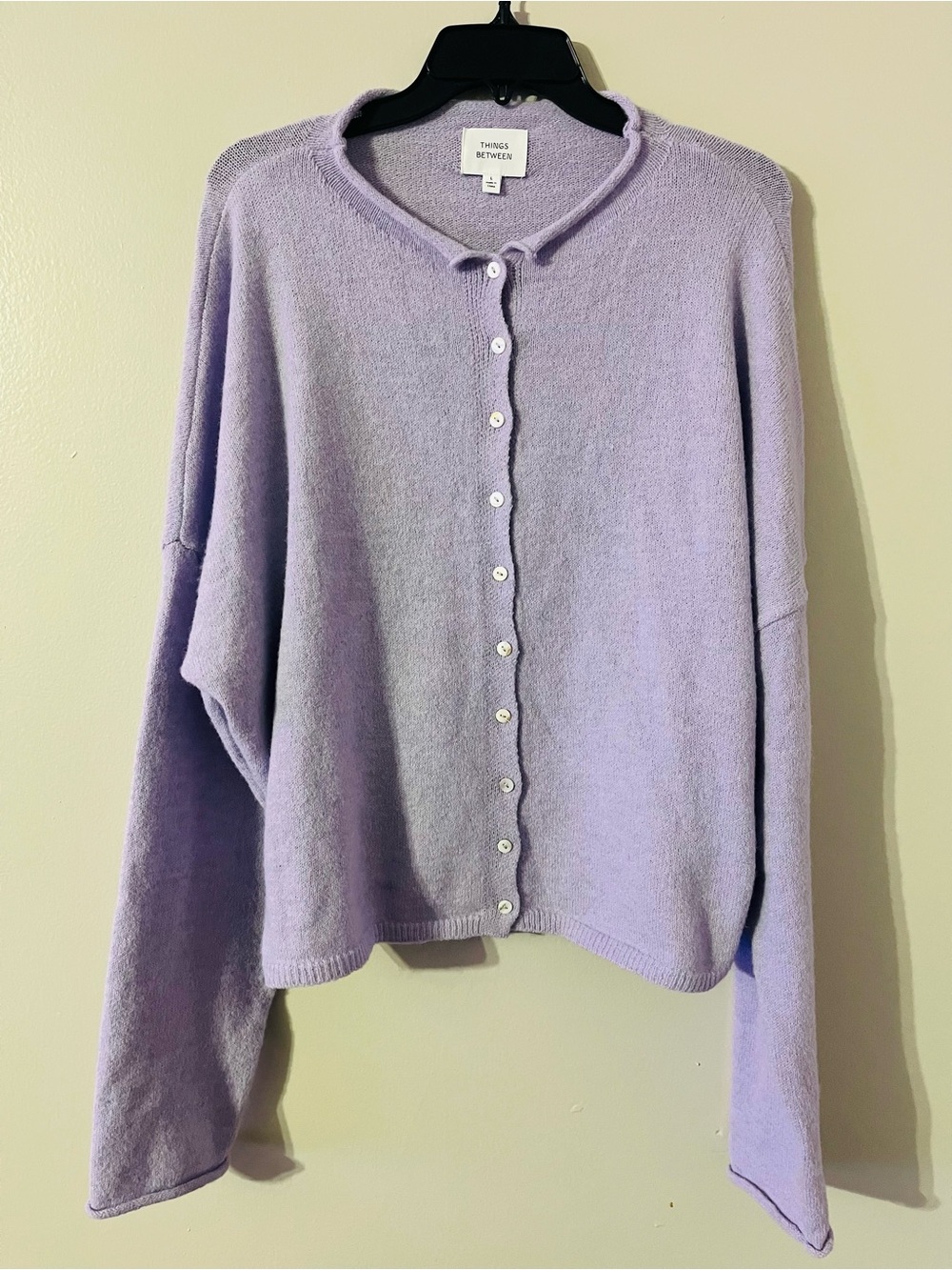 Things Between Purple Cardigan Sz L